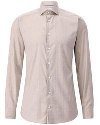 Eton - Slim-Fit Flanellhemd Aus Baumwolle - Lyst