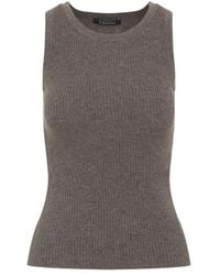 Max Mara - Sleeveless Ribbed Knit Top - Lyst