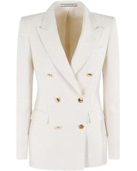 Tagliatore - Double Breasted Jacket With All-Over Sequins - Lyst