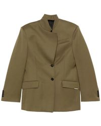 The Attico - Structured Asymmetrical Jacket With High Collar - Lyst