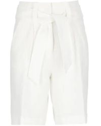 Peserico - Linen Bermuda Shorts - Lyst