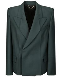 Victoria Beckham - Double-Breasted Jacket With Internal Buttoning - Lyst