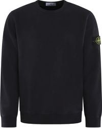 Stone Island - Logo-Patch Sweater Blauw - Lyst