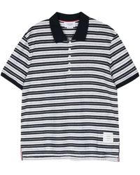 Thom Browne - Linen Blend Polo Shirt - Lyst