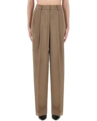 Michael Kors - High-Waisted Wide Leg Pants With Pleated Front - Lyst