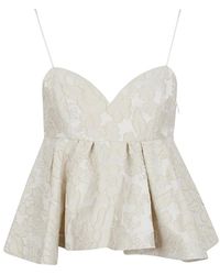 La DoubleJ - Nude Polyester Blend Top - Lyst