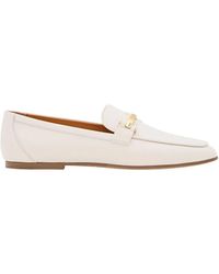 Tod's - Leather Loafers With Metal Accents - Lyst