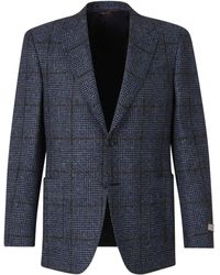 Canali - Checked Pattern Blazer - Lyst