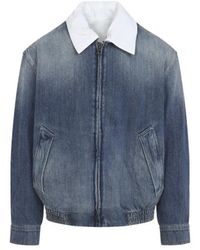 Loewe - Faded Cotton Blend Casual Jacket - Lyst