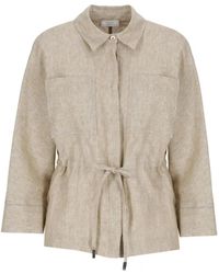 Peserico - Ivory Linen Shirt - Lyst