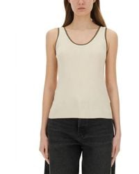 Paul Smith - Ribbed Cotton Blend Tank Top - Lyst