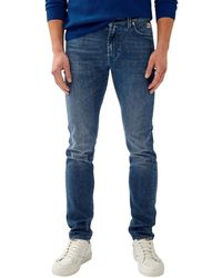 Roy Rogers - Slim Fit Stretch Denim Jeans With Contrasting Stit - Lyst