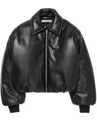 Acne Studios - Cropped Voluminous Bomber Jacket With Classic Coll - Lyst