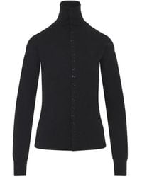 Lemaire - Fitted High Turtleneck Wool Sweater - Lyst