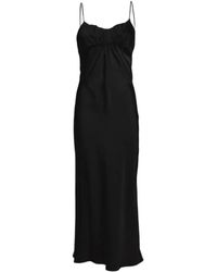 Jil Sander - Viscose Satin Midi Slip Dress - Lyst