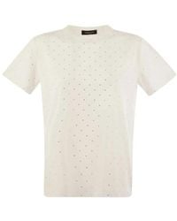 Fabiana Filippi - Jersey T-Shirt With All Over Embroidery - Lyst