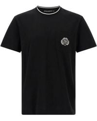 Dolce & Gabbana - Crew Neck T-Shirt With Embroidered Logo - Lyst