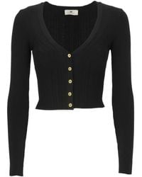 Elisabetta Franchi - Viscose Blend Cardigan - Lyst