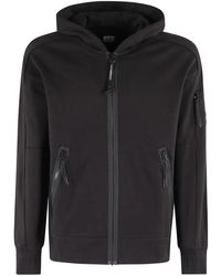 C.P. Company - Diagonal Raised Fleece Full Zip Hooded Sweatshirts - Lyst