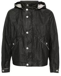 Stone Island - Leinenjacke Mit Kapuze - Lyst