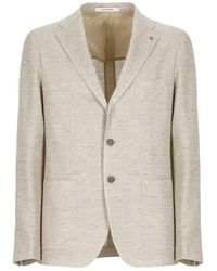 Tagliatore - Linen And Cotton Jacket - Lyst