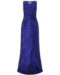 Chiara Boni - Langes Abendkleid Mit Pailletten - Lyst