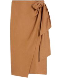 Max Mara - Wrap Design Midi Skirt - Lyst