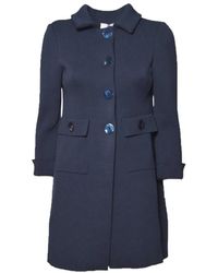 Charlott - Short Single-Breasted Cotton Knit Coat - Lyst