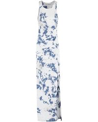 Des Phemmes - Cotton Rib Tie Dye Embroidred Dress - Lyst