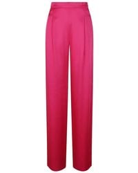 Max Mara - Wide-Leg Trousers With High Waist And Subtle Pleat - Lyst