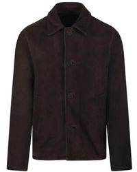 Salvatore Santoro - Classic Sheepskin Jacket With Button Closure - Lyst