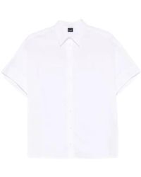 Fay - Cotton Shirt With Classic Collar And Kimono Sleeve - Lyst