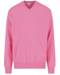 Comme des Garçons - V-Neck Wool Sweater - Lyst