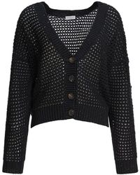 Brunello Cucinelli - Open-Weave Knitwear Cardigan With V-Neckline - Lyst