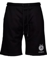 Iceberg - Bermuda Shorts With Cartoon Logo And Graphics - Lyst