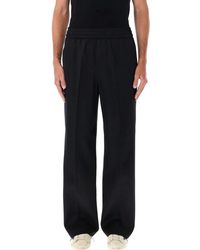 Golden Goose - Wide Leg Wool Gabardine Jogging Pants - Lyst