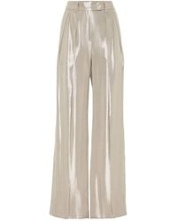 Brunello Cucinelli - Wide-Leg Trousers With High Waist And Pleated Fron - Lyst