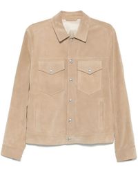 Eleventy - Taupe Calf Suede Jacket - Lyst
