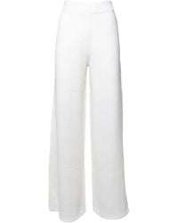 Max Mara - High-Waisted Wide-Leg Pants With Drawstring Waist - Lyst