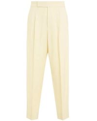 Fear Of God - Single Pleat Tapered Cream Wool Trousers - Lyst