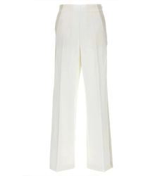 Pinko - Wide-Leg Trousers With Contrast Trim And Design - Lyst