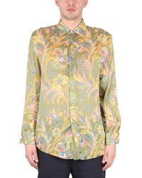Etro - Vibrant Floral Print Silk Shirt - Lyst