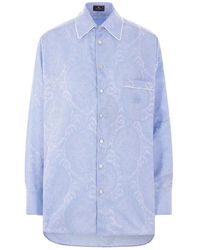 Etro - Button-Up Shirt With Subtle Paisley Pattern - Lyst