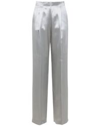 Alberta Ferretti - High-Waisted Trousers With Tailored Fit - Lyst