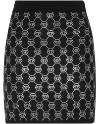 Philipp Plein - Minirock Monogram Mit Schmucksteinen - Lyst