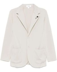 Lardini - Light Cotton Jacket With Notched Lapels - Lyst