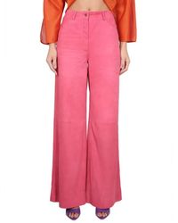 Alberta Ferretti - High-Waisted Wide Leg Pants - Lyst