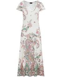 Etro - Flowing Maxi Dress With Vibrant Paisley Print - Lyst