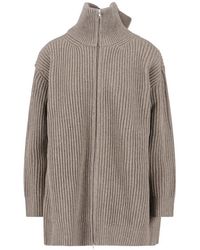 MM6 by Maison Margiela - Zip Virgin Wool Sweater – - Lyst