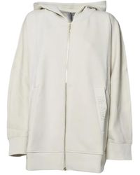 Max Mara - Oversized Zip-Up Hoodie With Subtle Logo Detail - Lyst